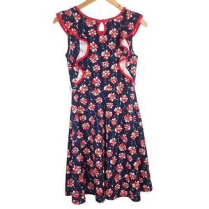 Paper Doll | Floral Print Sleeveless Ruffles